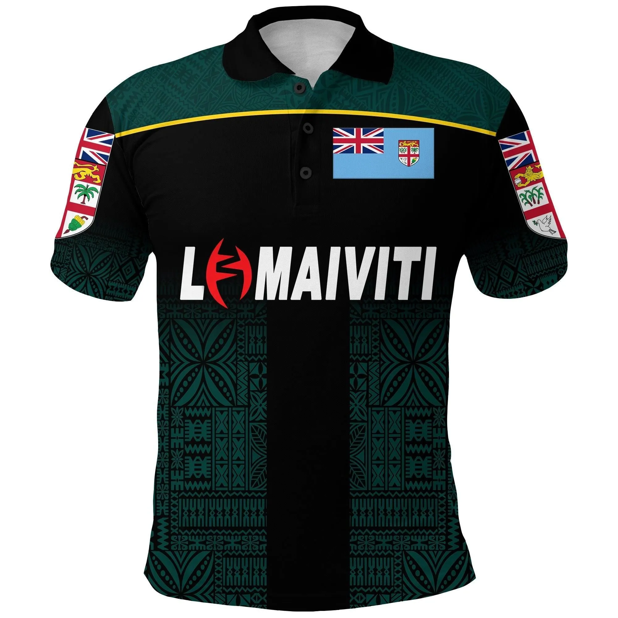 (Custom Personalised) Fiji Lomaiviti Rugby Polo Shirt Simple Vibes, Personalized Text And Number LT8