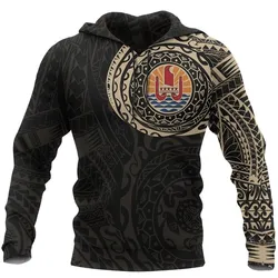 French Polynesia Hoodie - French Polynesia Flag Polynesian Tattoo