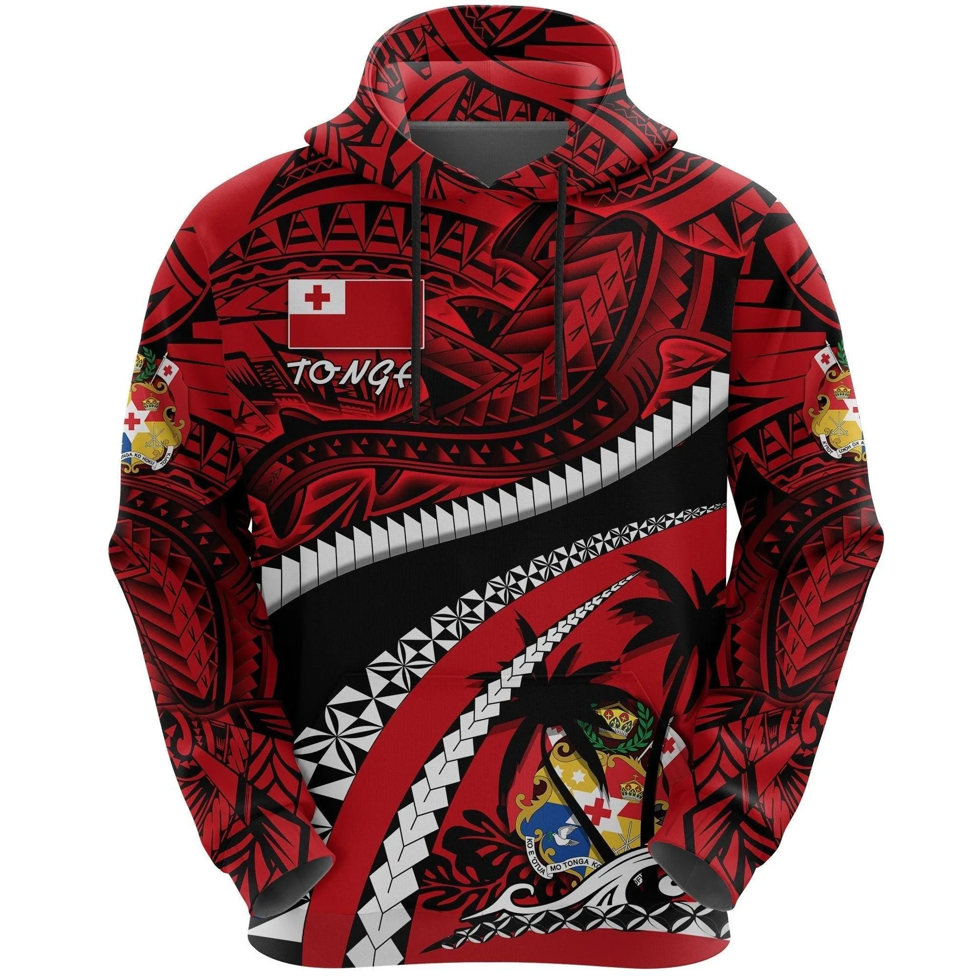 (Moimoi) Hoodie Tonga Polynesian Shark Tattoo LT4