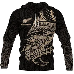 Maori Polynesian Tattoo All Over Hoodie Bt11