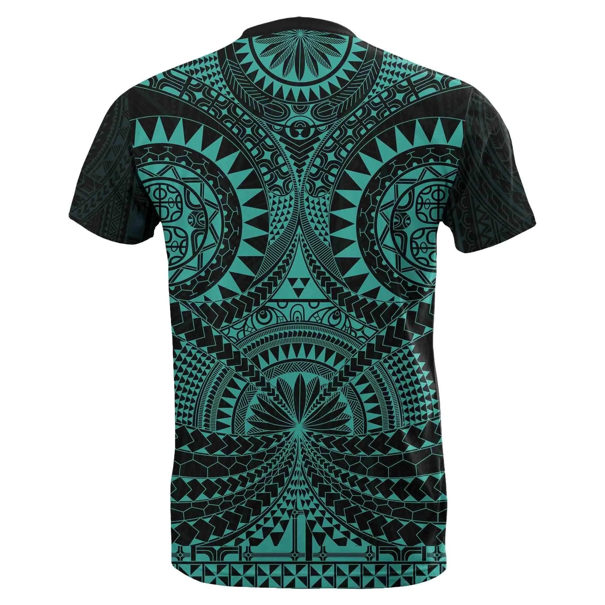 Polynesian Tattoo T shirt Turquoise