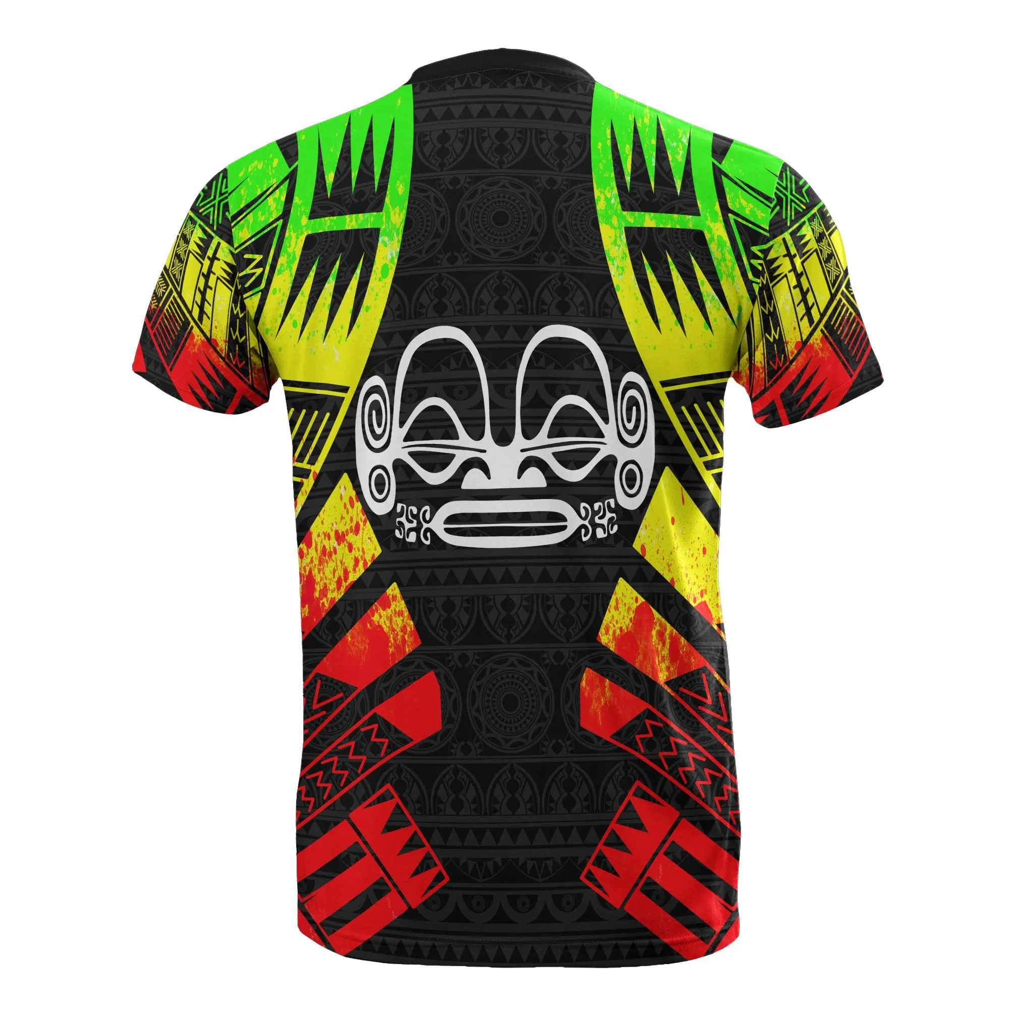 Marquesas Islands T Shirt - Marquesas Islands Tiki Face Polynesian Tattoo Reggae Style