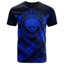 Federated States of Micronesia Polynesian Custom Personalised T-Shirts- Federated States of Micronesia Blue Seal Camisole Hibiscus Style - BN18
