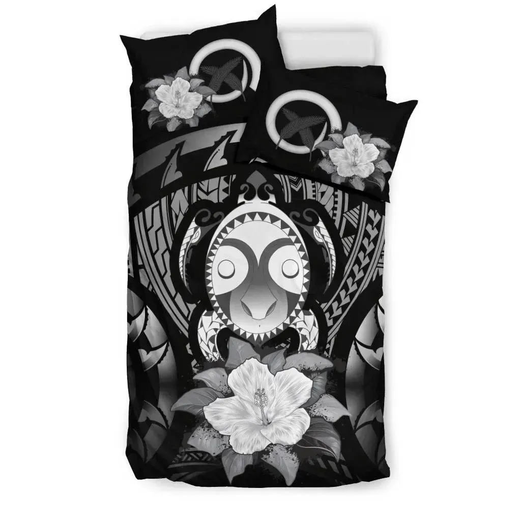Vanuatu Gray Hibiscus Bedding Set A02
