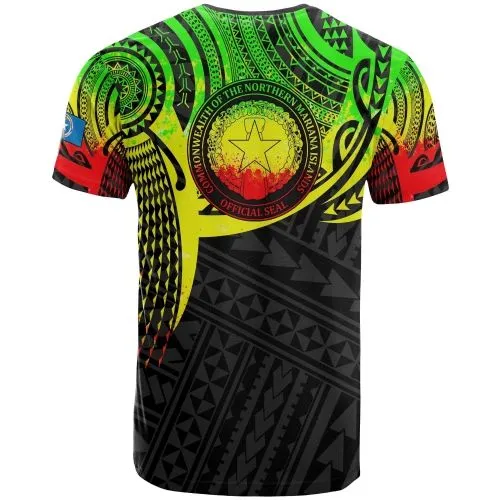 Northern Mariana Islands Polynesian T shirt - Reggae Tattoo Pattern