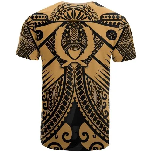 Pohnpei Custom Personalised T-Shirt  - Gold Seal with Polynesian Tattoo