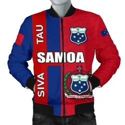 Samoa Rugby Men Bomber Jacket Siva Tau