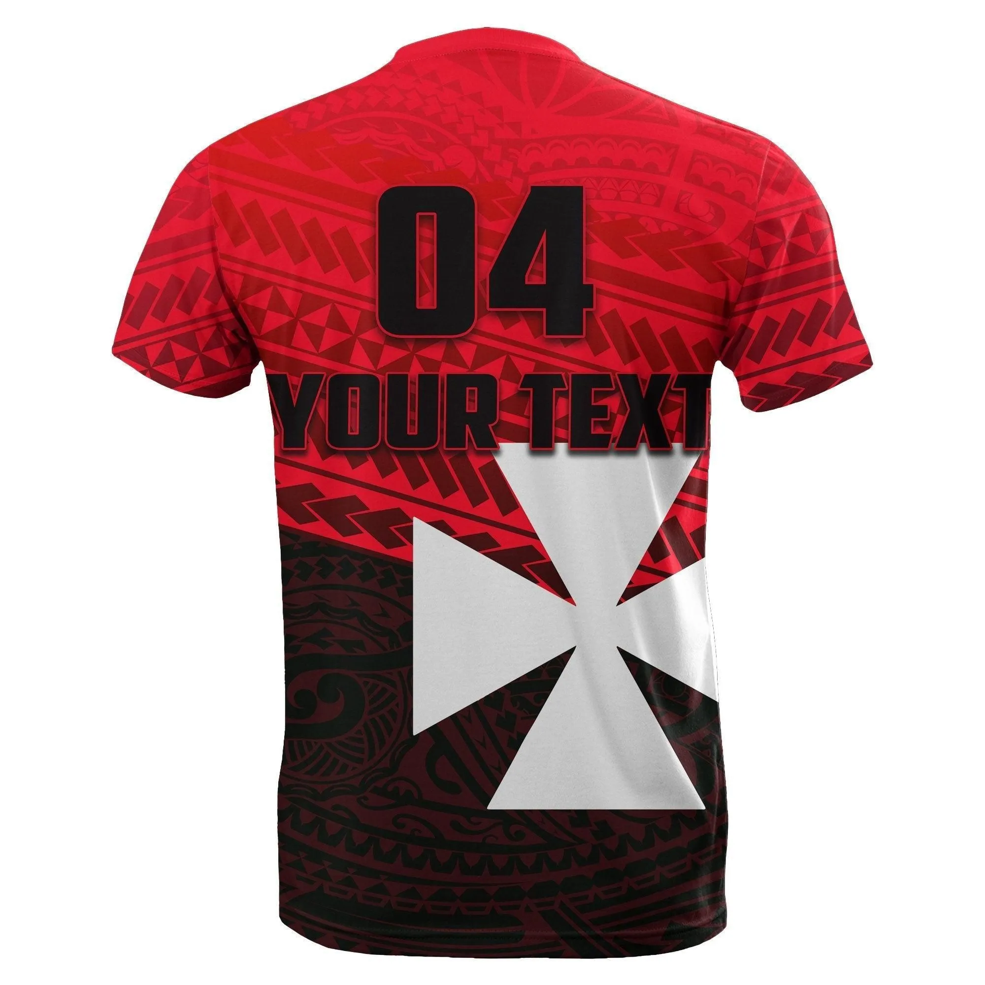 (Custom Personalised) Wallis And Futuna Rugby T Shirt Polynesian Style