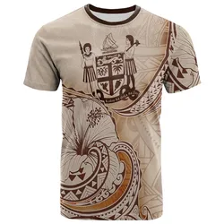 Fiji T-Shirt - Hibiscus Flowers Vintage Style