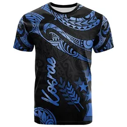 Kosrae Micronesia T-Shirt - Poly Tattoo Blue Version
