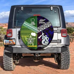 New Zealand And Cook Islands Spare Tire Cover Together - Purple LT8
