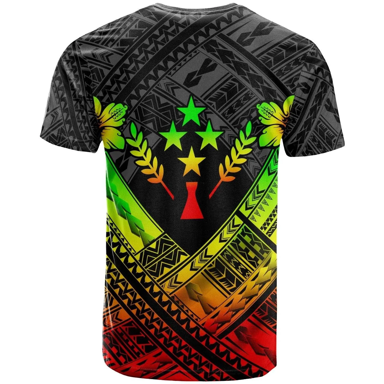 Kosrae Polynesian Personalised T-Shirts - Kosrae Reggae  Camisole Hibiscus Style - BN18