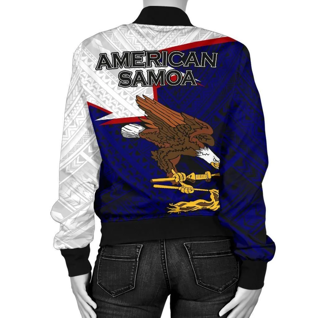 American Samoa Womens Bomber Jacket - HOME