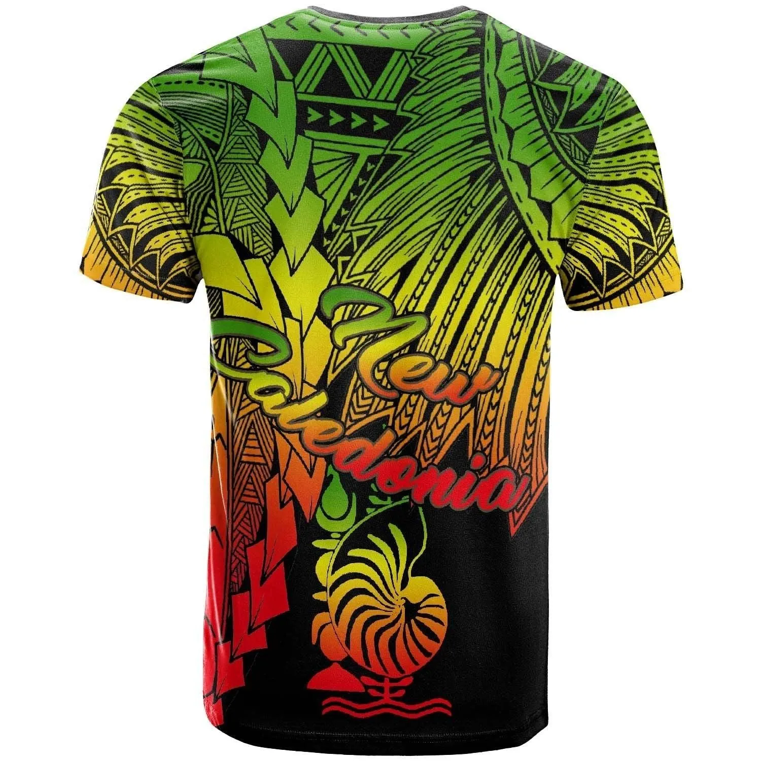 New Caledonia Polynesian T shirt - Tribal Wave Tattoo Reggae