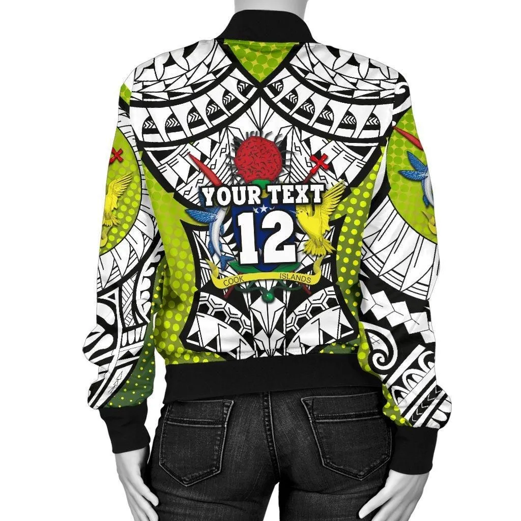 (Custom Personalised) Cook Islands Rugby Womens Bomber Jacket Version Special