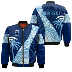 Personalised Fiji Rugby Sevens Bomber Jacket Kaiviti Kesakesa LT7
