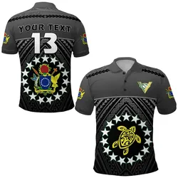 (Custom Personalised) The Kukis Polo Shirt Cook Islands Rugby Black - Custom Text and Number LT13