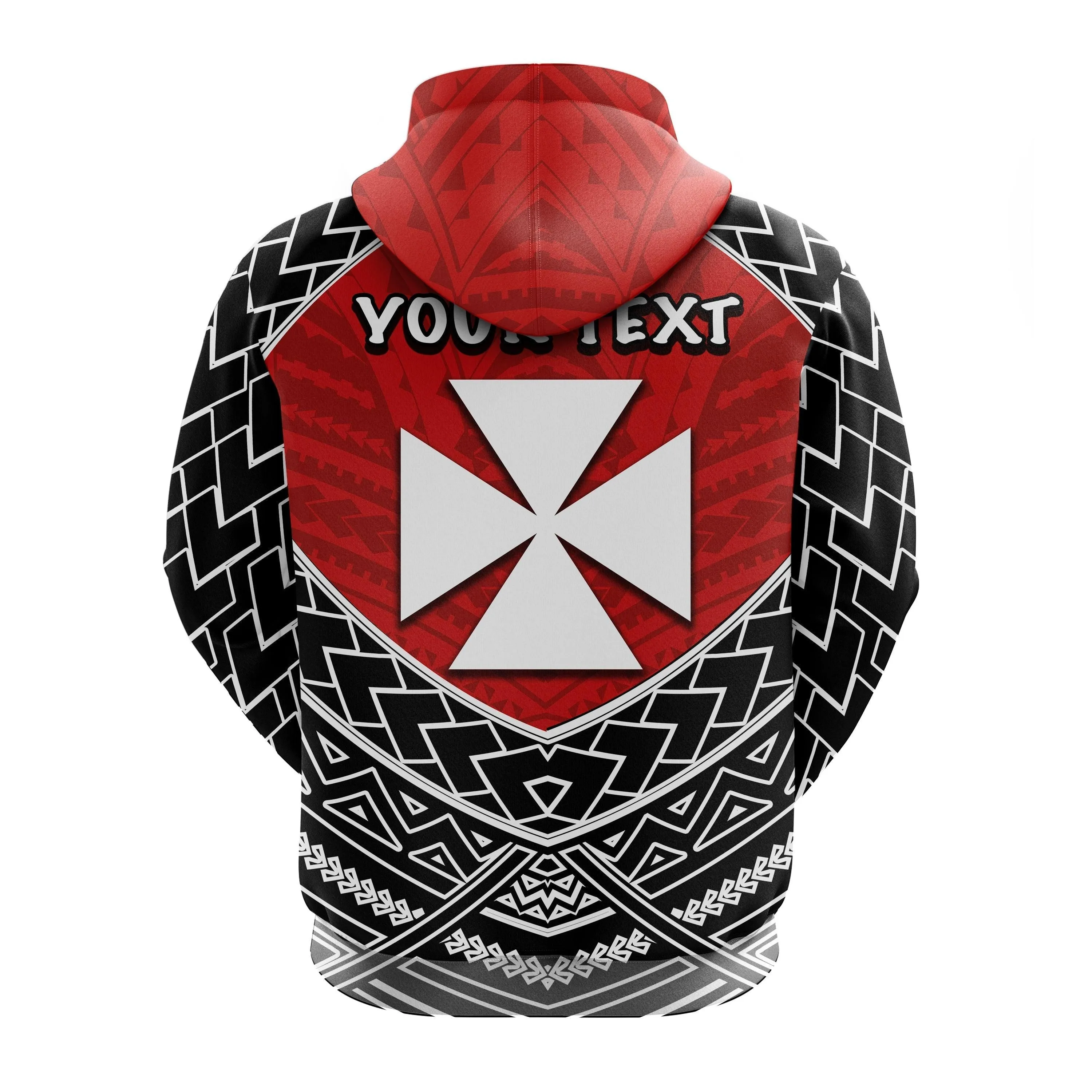 (Custom Personalised) Wallis And Futuna Hoodie - Polynesian Tattoo LT20