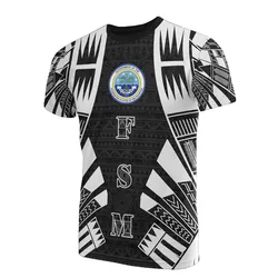 Federated States of Micronesia T-Shirt - F S M Seal Polynesian Tattoo Style