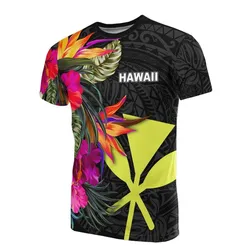 Hawaii Hibiscus Polynesian Pattern Unisex 3D T-Shirt All Over Print HNBDS