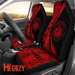 Hawaii Coat Of Arm Polynesian Car Seat Covers - Circle Style 02 J1