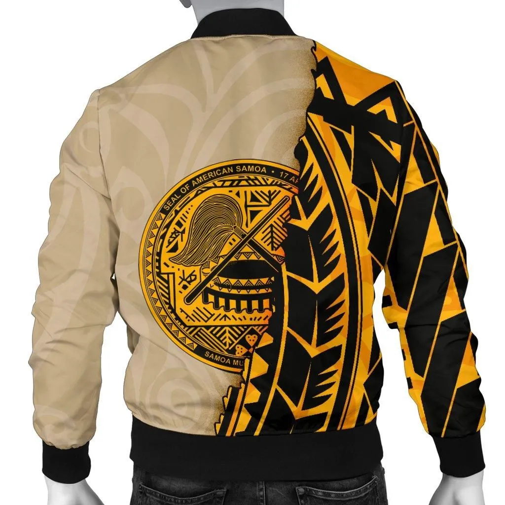 American Samoa Mens Bomber Jacket - Polynesian Wild Style