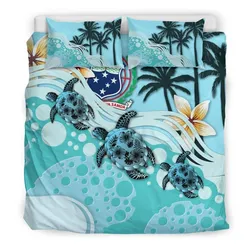 Polynesian Samoa Turtle Hibiscus A Bedding Set Camlicl