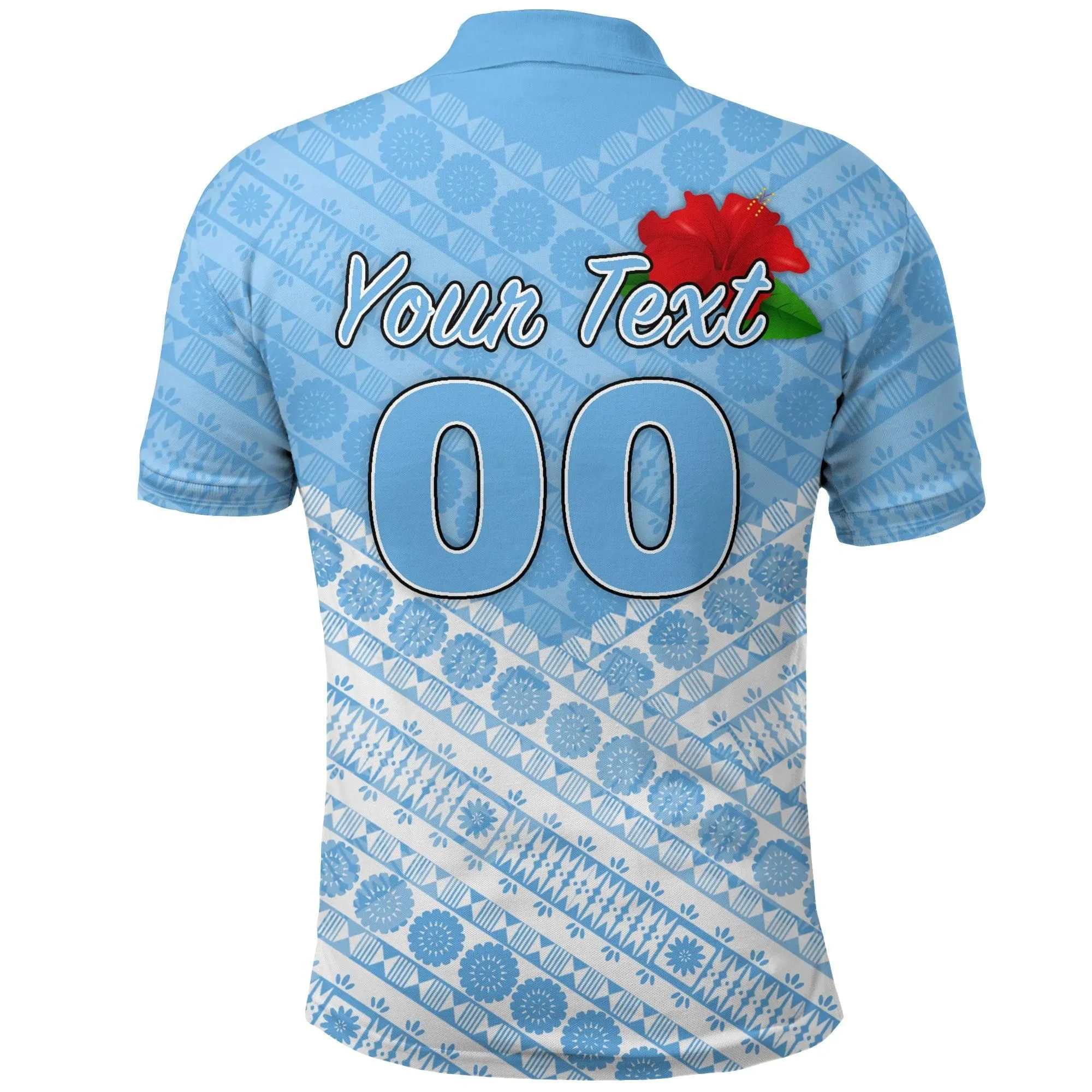 (Custom Personalised) Fiji Suva Rugby Polo Shirt - Tapa Pattern - LT12