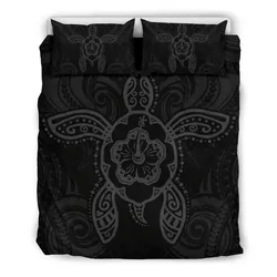 Alohawaii Bedding Set Hibiscus Turtle Polynesian Bedding Set Grey Ah J7 Dhc1712762Dd