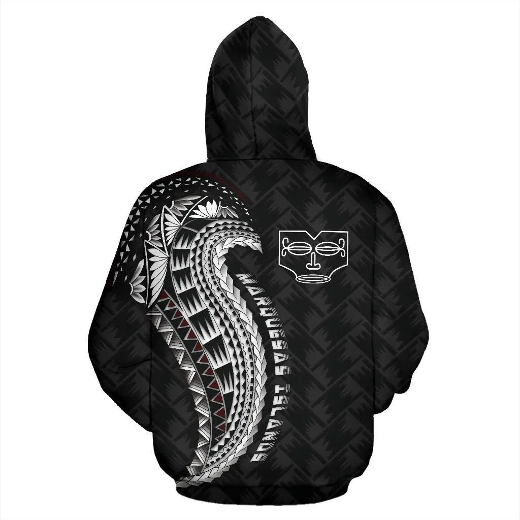 Marsquesas Islands Hoodie, Marshall Islands Tattoo Polynesian Wings Style A02