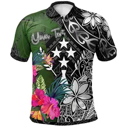 Kosrae Custom Personalised Polo Shirt - Turtle Plumeria Banana Leaf - BN11