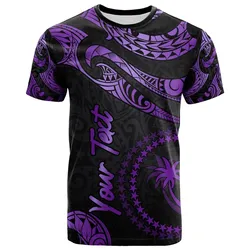 Chuuk Micronesia Custom Personalised T-Shirt - Poly Tattoo Purple Version