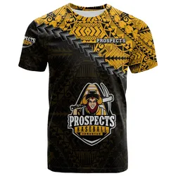 Edmonton Prospects T-shirt Grunge Polynesian Tattoo - CA BASEBALL