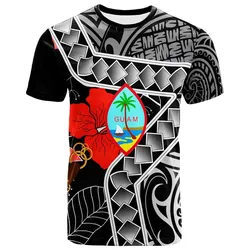 Guam T shirt - Hibiscus Ft Polynesian Pattern