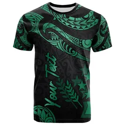 Kosrae Micronesia Custom Personalised T-Shirt - Poly Tattoo Green Version
