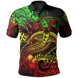 Hawaii Polynesian Polo Shirt - Kanaka Maoli Reggae Shark Polynesian Tattoo - BN18