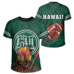 Alohawaii Tee - Hawaii Warrior Football Kakau Polynesian T-Shirt - AH J4