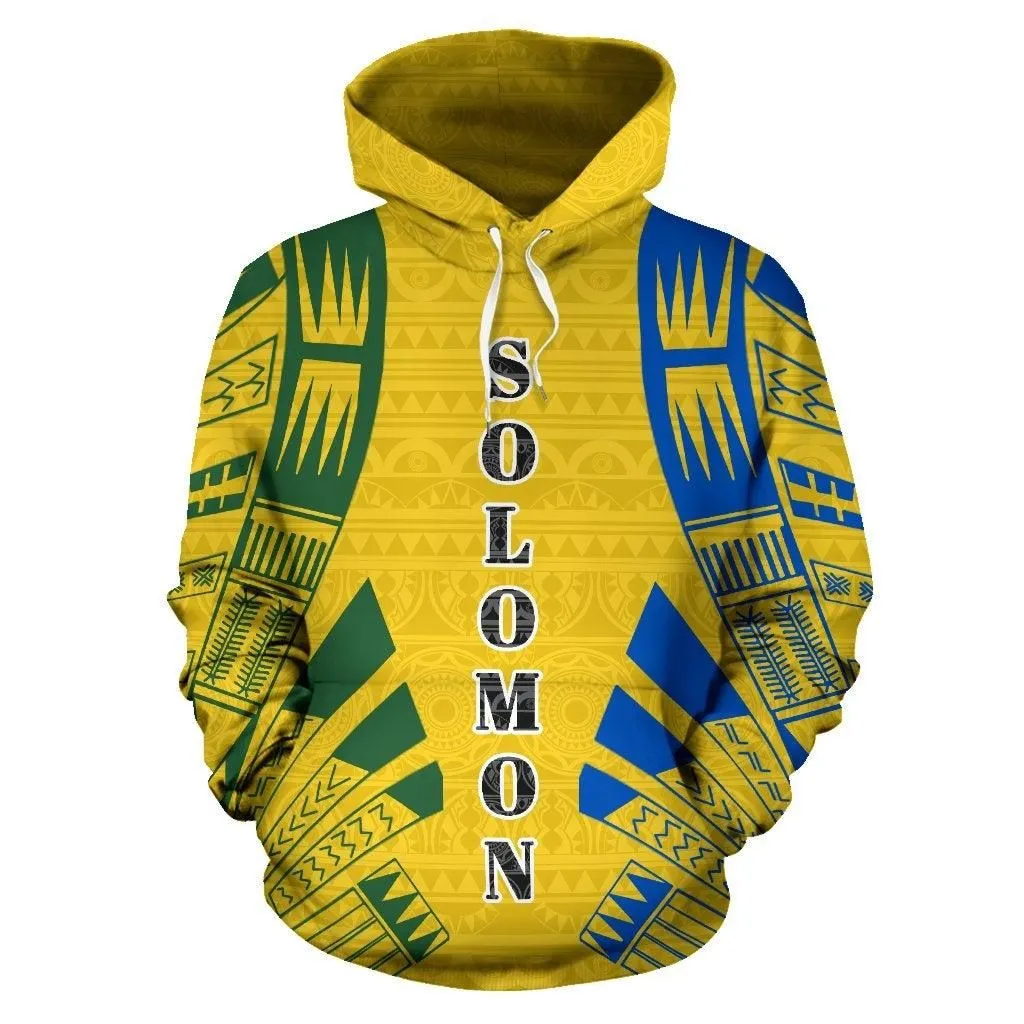 Solomon Islands All Over Hoodie - Polynesian Tattoo Style