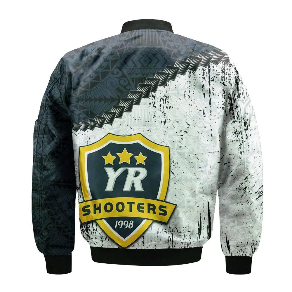 York Region Shooters Bomber Jacket Grunge Polynesian Tattoo - CA SOCCER