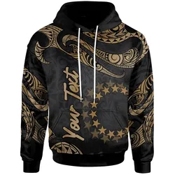 Cook Islands Polynesian Custom Personalised Hoodie - Poly Tattoo Gold Version