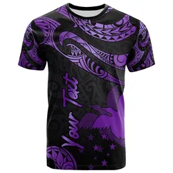 Papua New Guinea Polynesian Custom Personalised T shirt - Poly Tattoo Purple Version