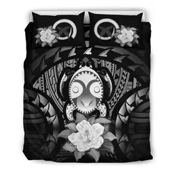 Vanuatu Gray Hibiscus Bedding Set
