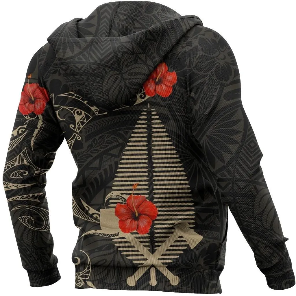 (Alo) Wallis and Futuna Hoodie Hibiscus Tattoo Style A7