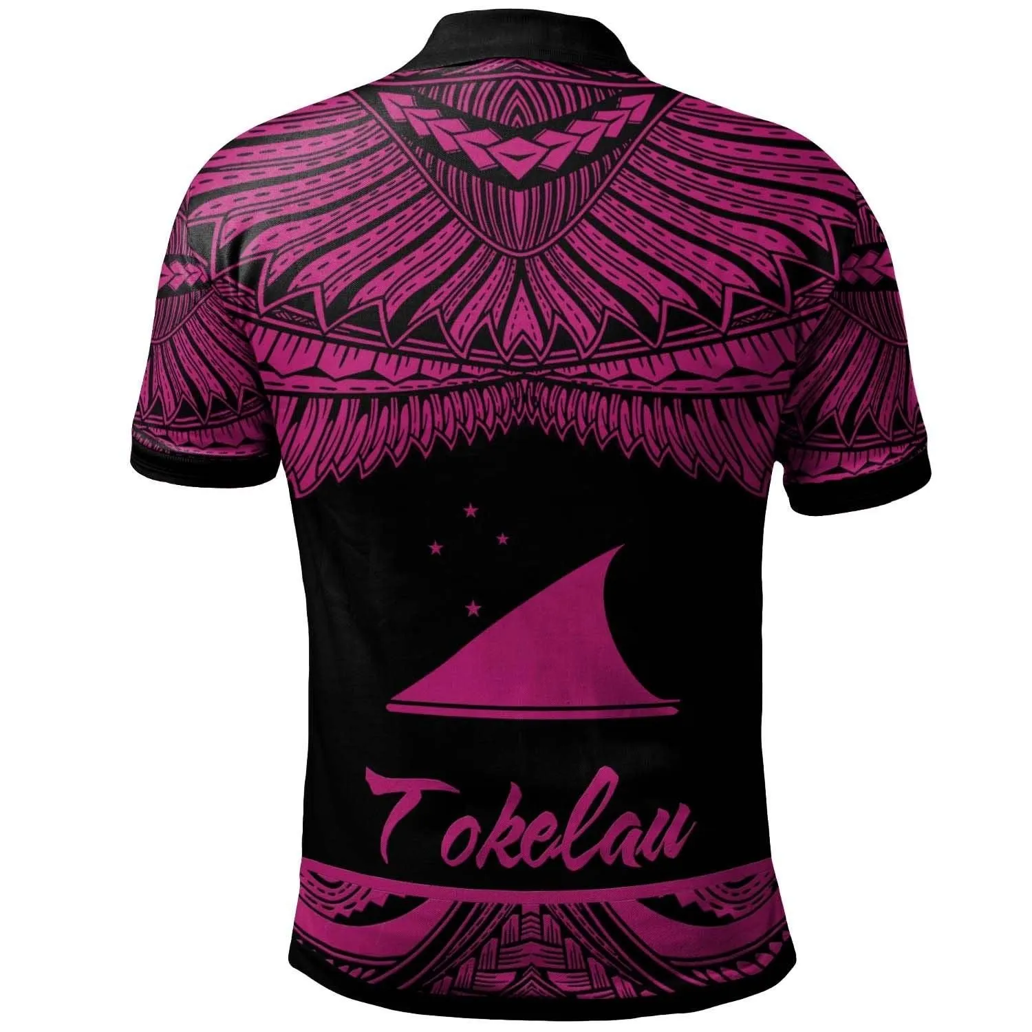 Tokelau Polynesian Custom Personalised Polo Shirt - Poly Tattoo Pink Version