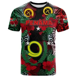 Vanuatu Penama And Hibiscus T Shirt  LT6