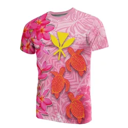 Hawaii T-shirt - Polynesian Pink Plumeria Turtle