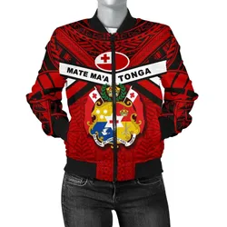 Tonga Rugby Women Bomber Jacket - Mate Maa Tonga