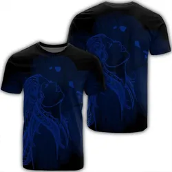 Alohawaii Tee - Hawaiian Map Heart Hula Girl Hibiscus Blue Polynesian T-shirt AH - J4R