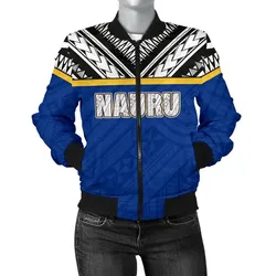 Nauru Womens Bomber Jacket - Polynesian Design