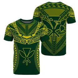 Hawaiian Aloha Kanaka Map Football T Shirt Green And Yellow Roger Style Ah J2 Hawaiian Shorts Beach Short Sleeve